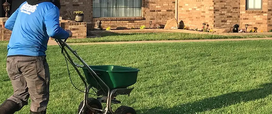 Fertilizing a home lawn