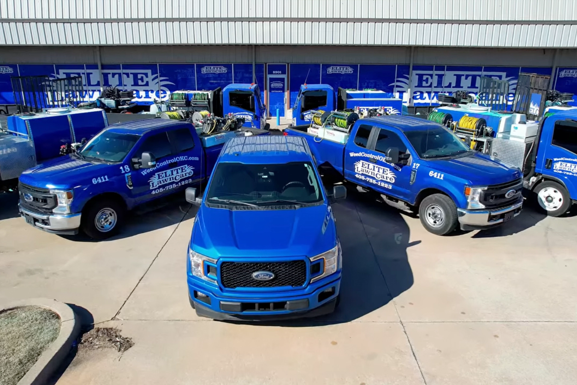 Elite Lawn Care Service Trucks